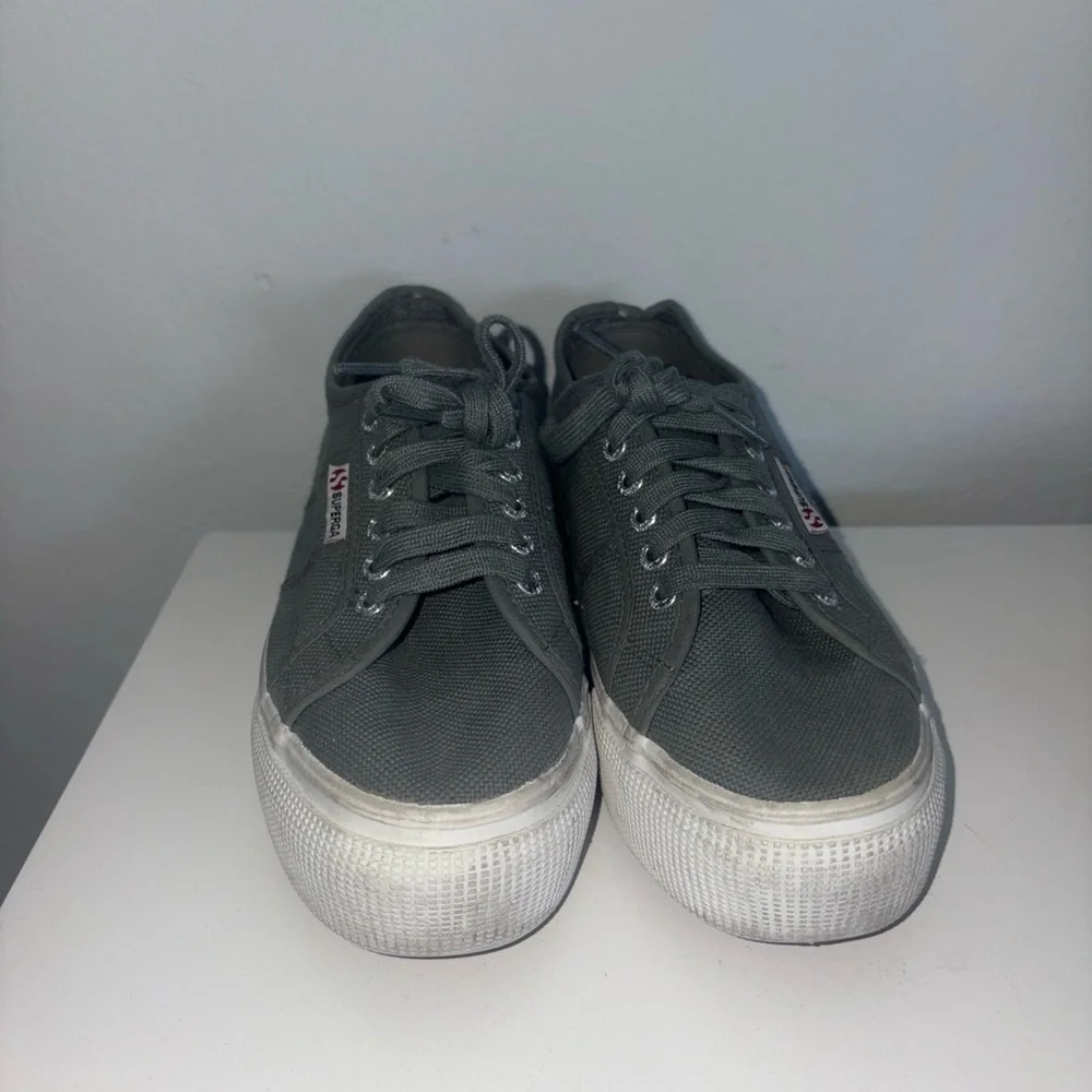 Superga Platform Sneakers gray